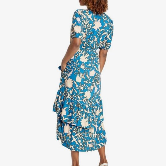 NWT Target Knox Rose Short Sleeve Wrap Dress Blue Floral Size M - Picture 2 of 7